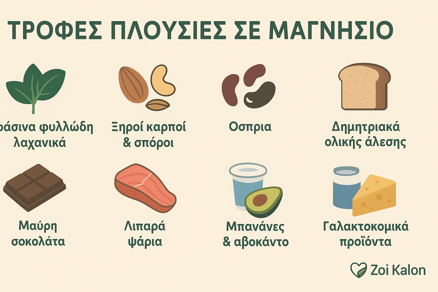 Τροφές Πλούσιες σε Μαγνήσιο: Πλήρης Οδηγός για Καλύτερη Υγεία