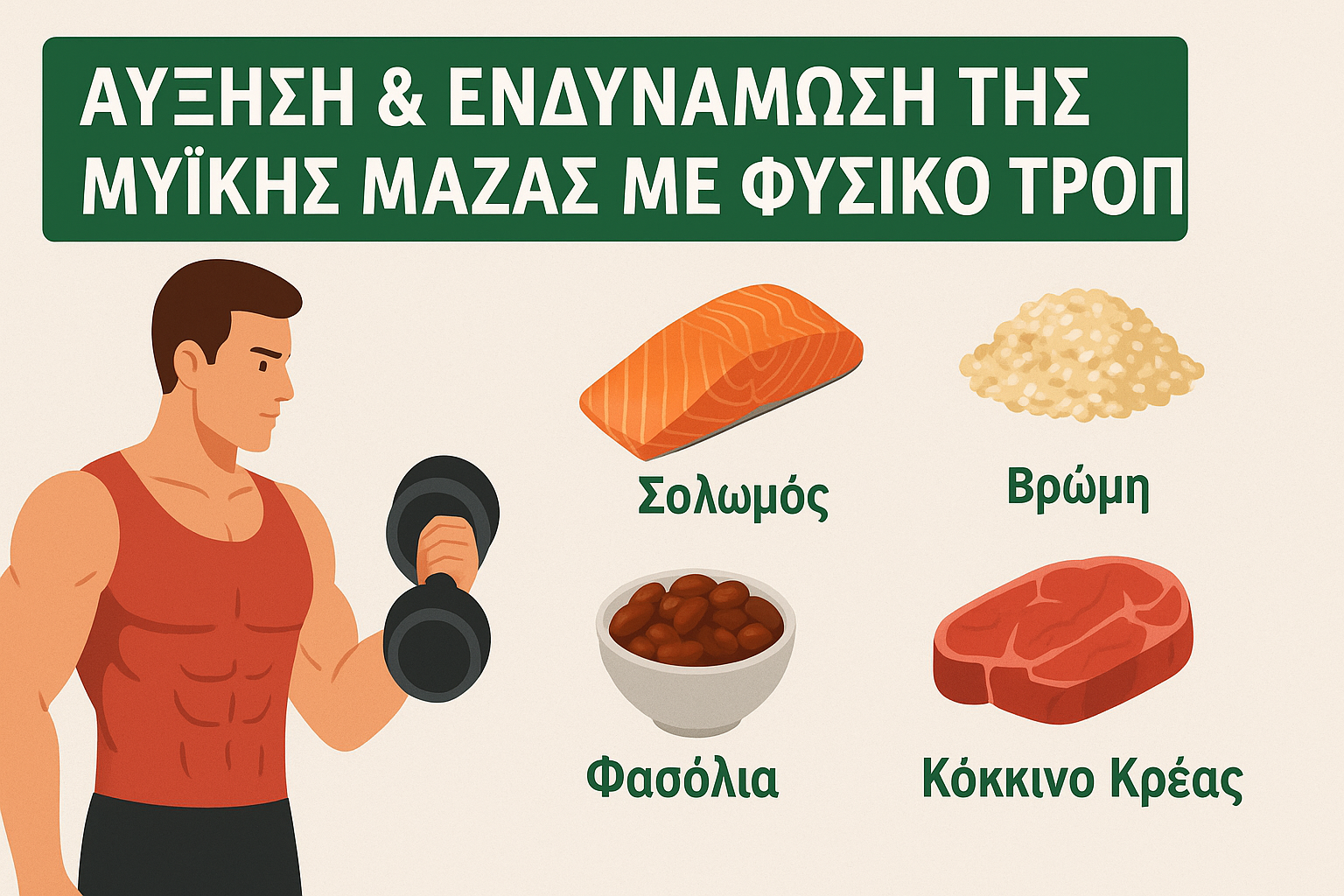 Αύξηση & Ενδυνάμωση της Μυϊκής Μάζας με Φυσικό Τρόπο